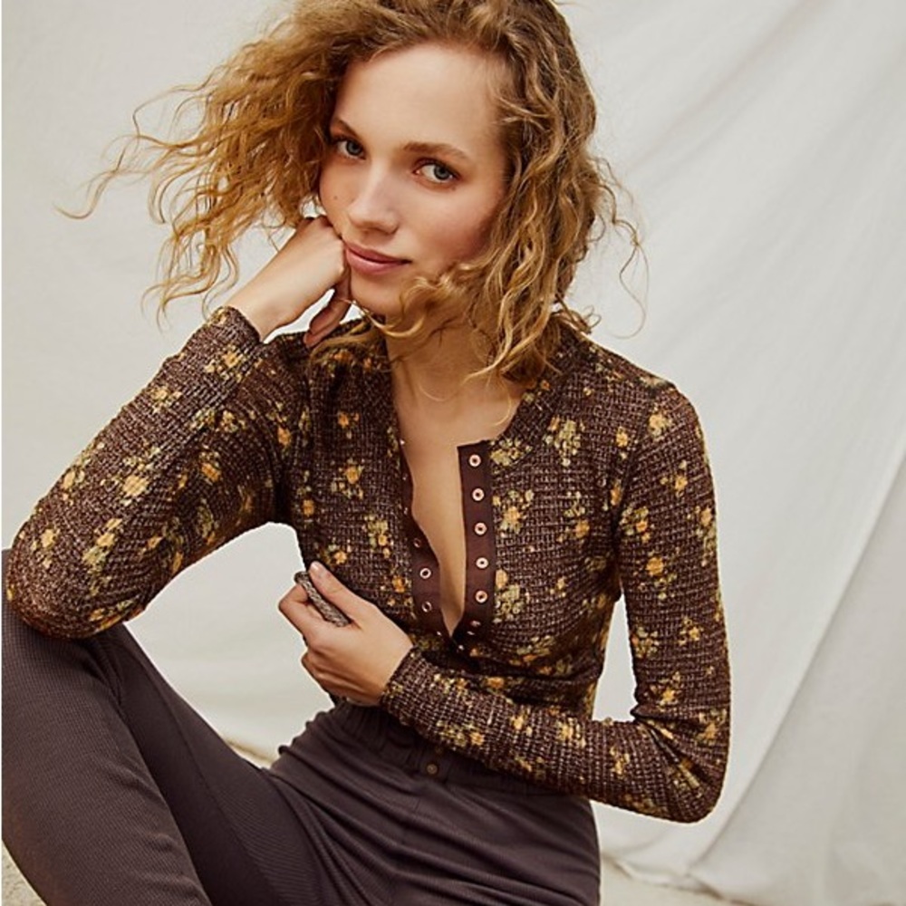 FREE PEOPLE One Of The Girls Henley Top